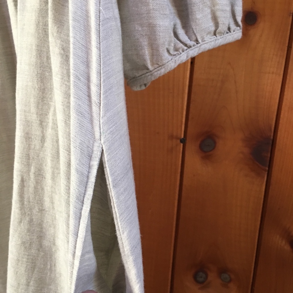 Zara Basic Solid Light Grey Dress With Jewels - image 5